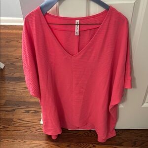 Zenana Outfitters Pink Tunic Blouse short sleeve